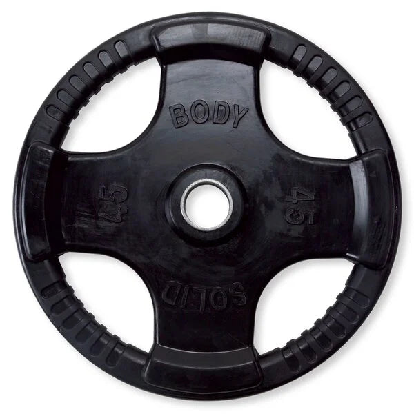 body-solid 45 lb. black rubber weight plate
