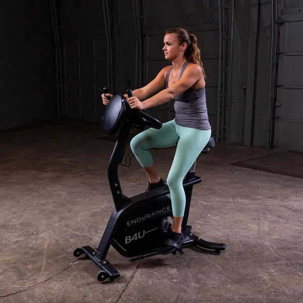 woman bike workout on the Endurance Commercial Upright Bike B4UB