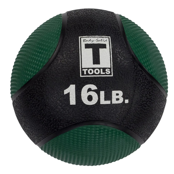 A 16 lb. Body-Solid Premium Medicine Ball BSTMB