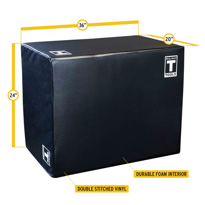 Body-Solid Soft Plyo Box BSTSPBOX product dimensions and components