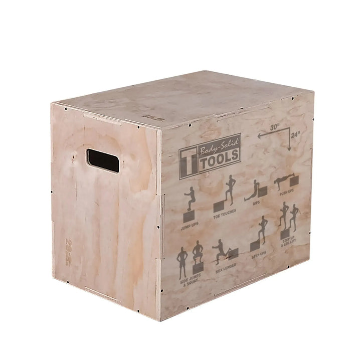 Body-Solid Wood Plyo Box BSTWPBOX High-Intensity Strength and Muscle Training Equipment Healthy and Safe Workout
