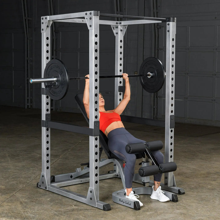 girl incline bench press on Body-Solid Power Rack Set GPR378P4