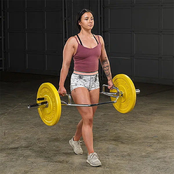 woman farmers walk with Body-Solid High Handle Trap Bar OTB50RH