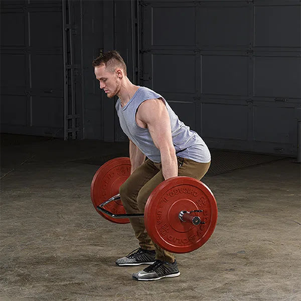 man deadlift exercise on Body-Solid Hex Bar OTB50