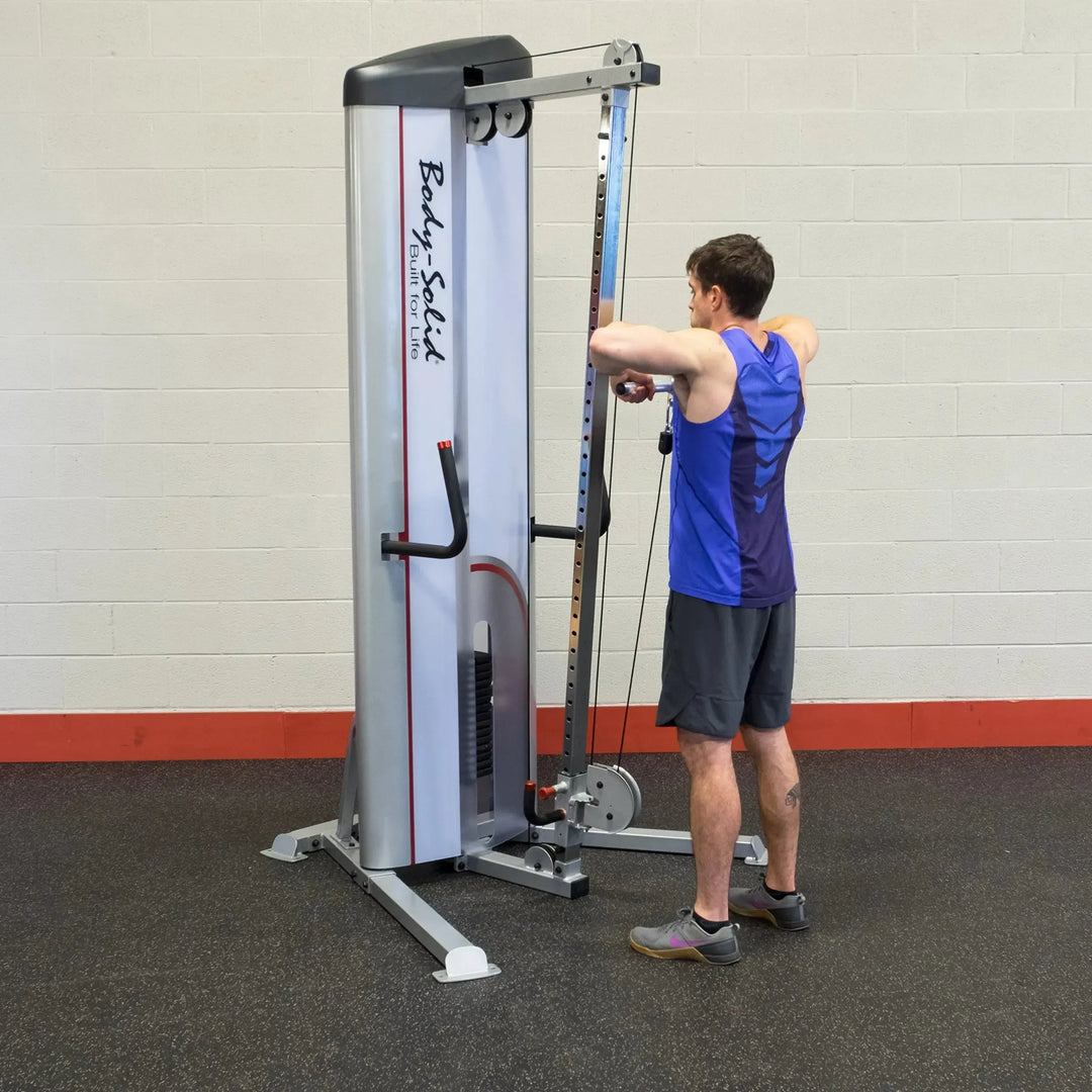 man standing cable row on Body-Solid Commercial Cable Column S2CC