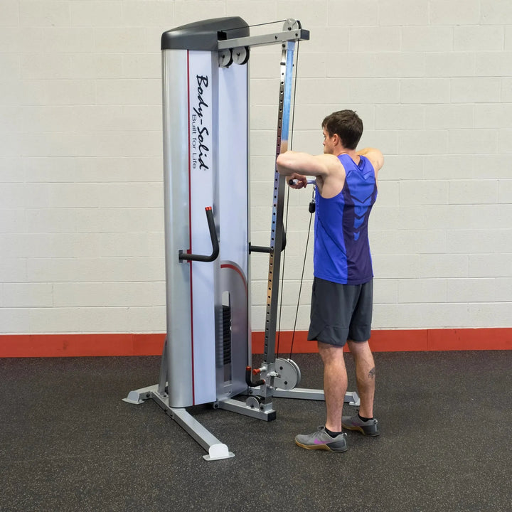 man standing cable row on Body-Solid Commercial Cable Column S2CC