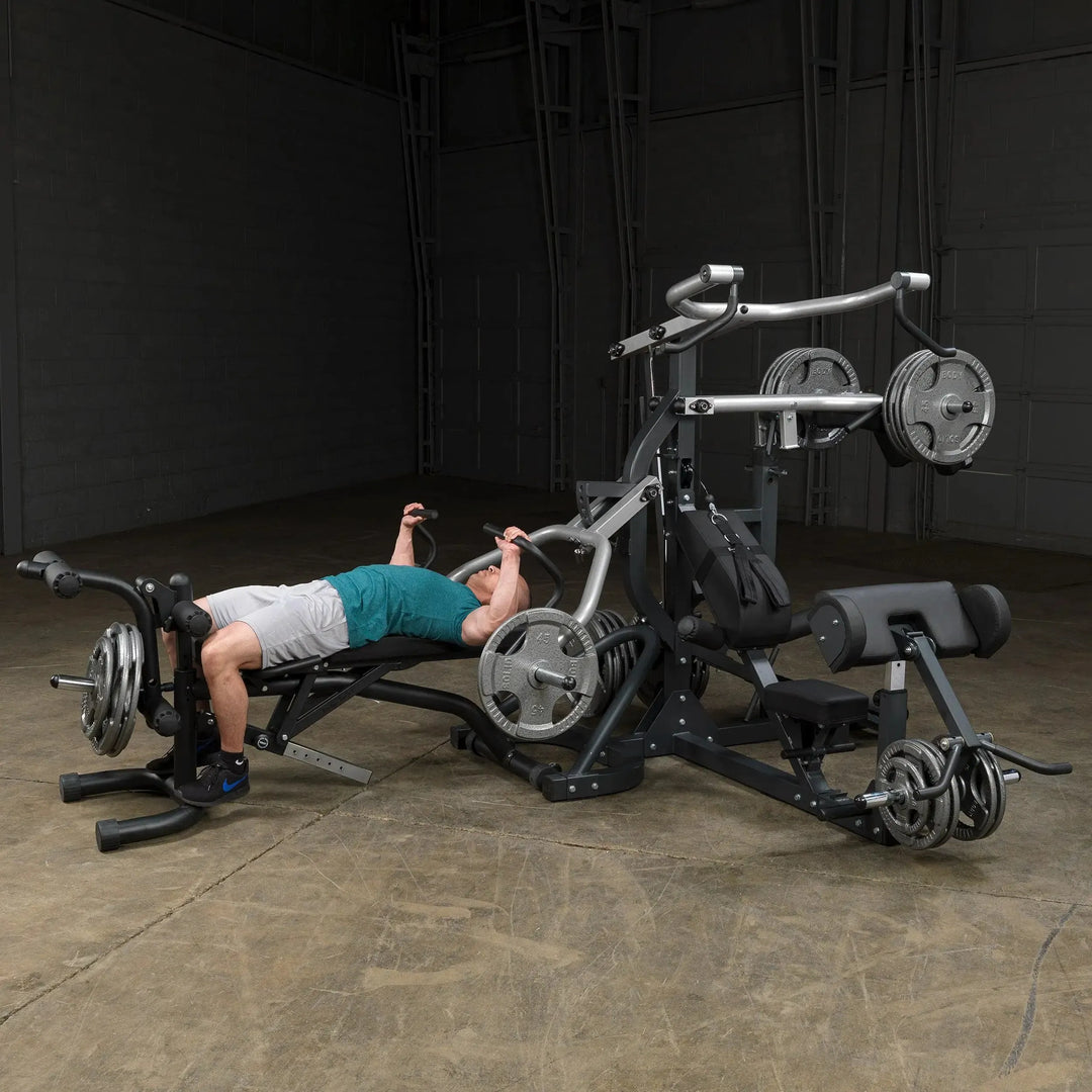 man bench press exercise Body-Solid Freeweight Leverage Gym SBL460P4
