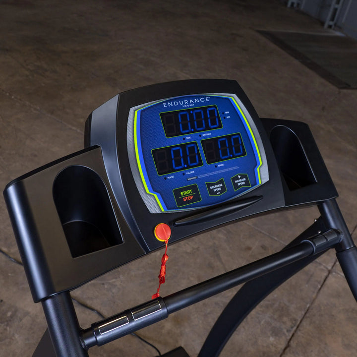 Body-Solid Endurance Walking Treadmill T50 closer look on the display monitor and controls