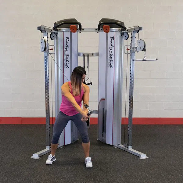 woman woodchop exercise on Body-Solid Commercial Functional Trainer S2FT