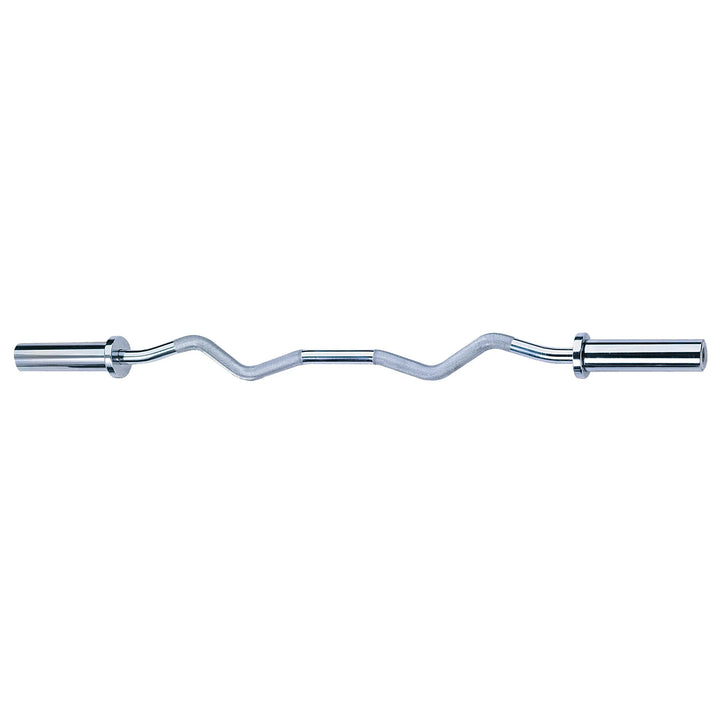Body-Solid Olympic EZ Curl Bar OB47 chrome option closer look