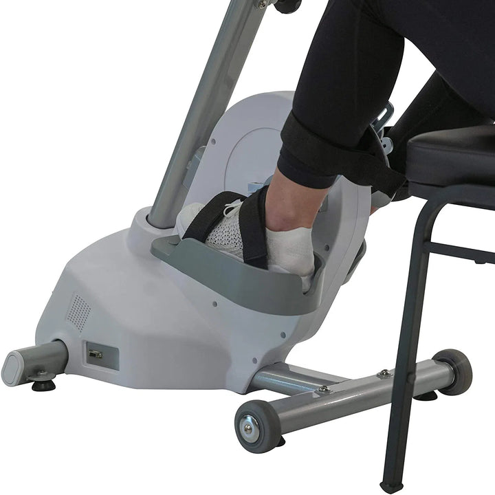 A disabled woman training on the HCI OmniTrainer Physical Therapy Hand Bike OT-1100