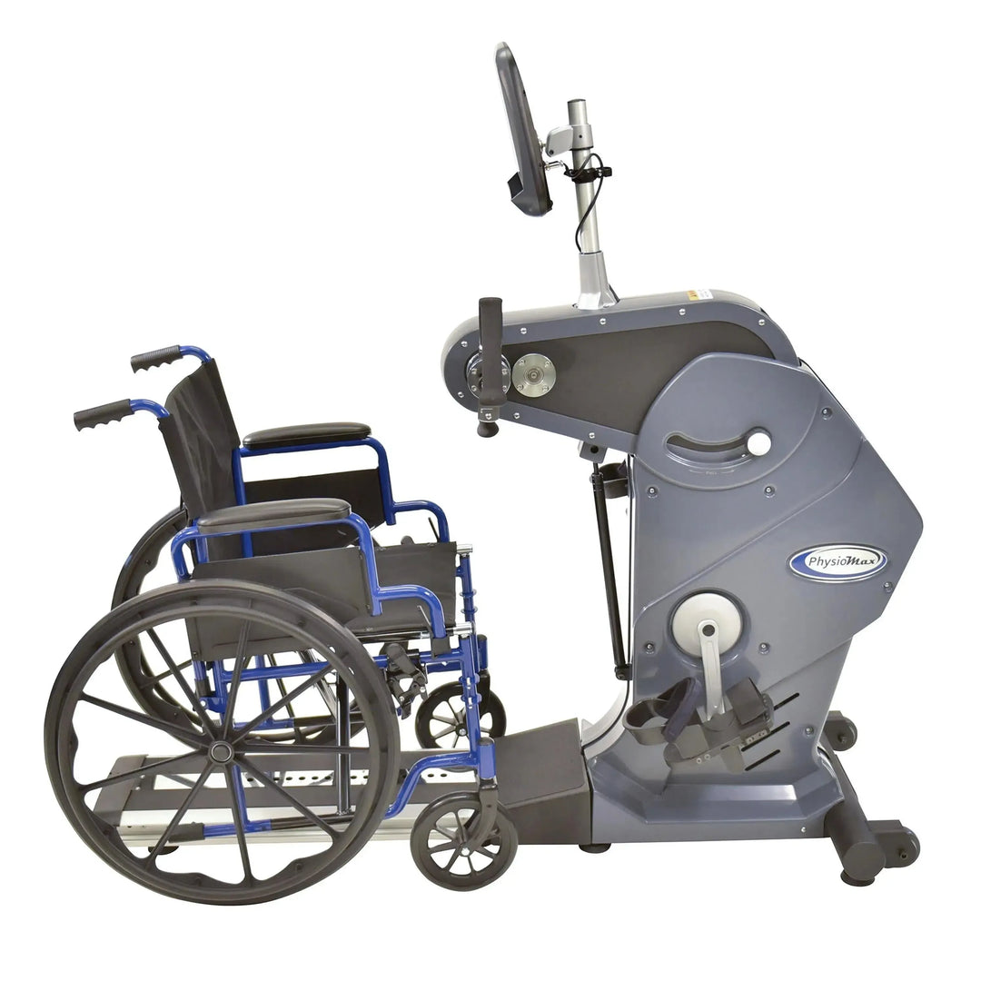 HCI PhysioMax Arm Ergometer and Recumbent Bike TBT-1000 with a wheelchair