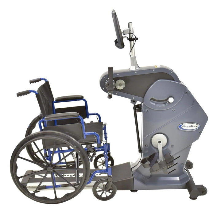 HCI PhysioMax Arm Ergometer and Recumbent Bike TBT-1000 with a wheelchair