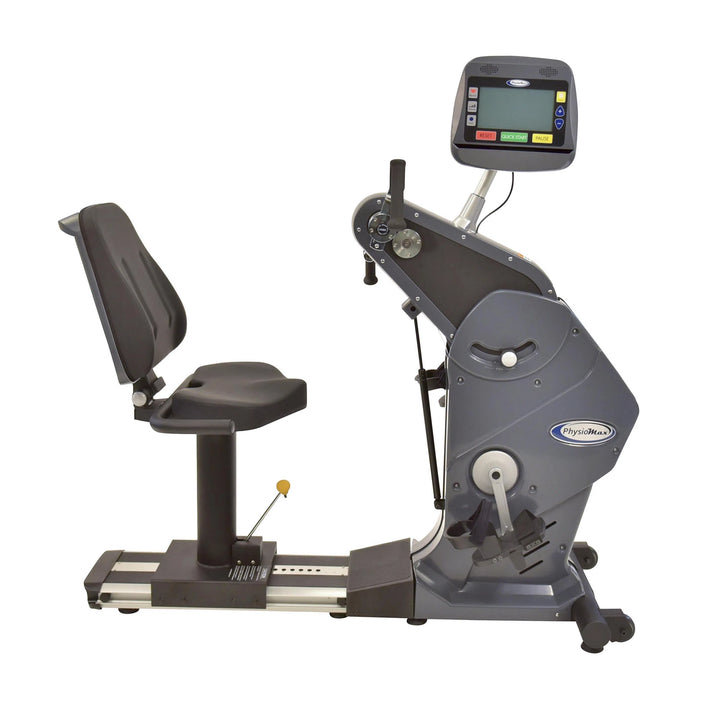 HCI PhysioMax Arm Ergometer and Recumbent Bike TBT-1000 with the display monitor pivoted