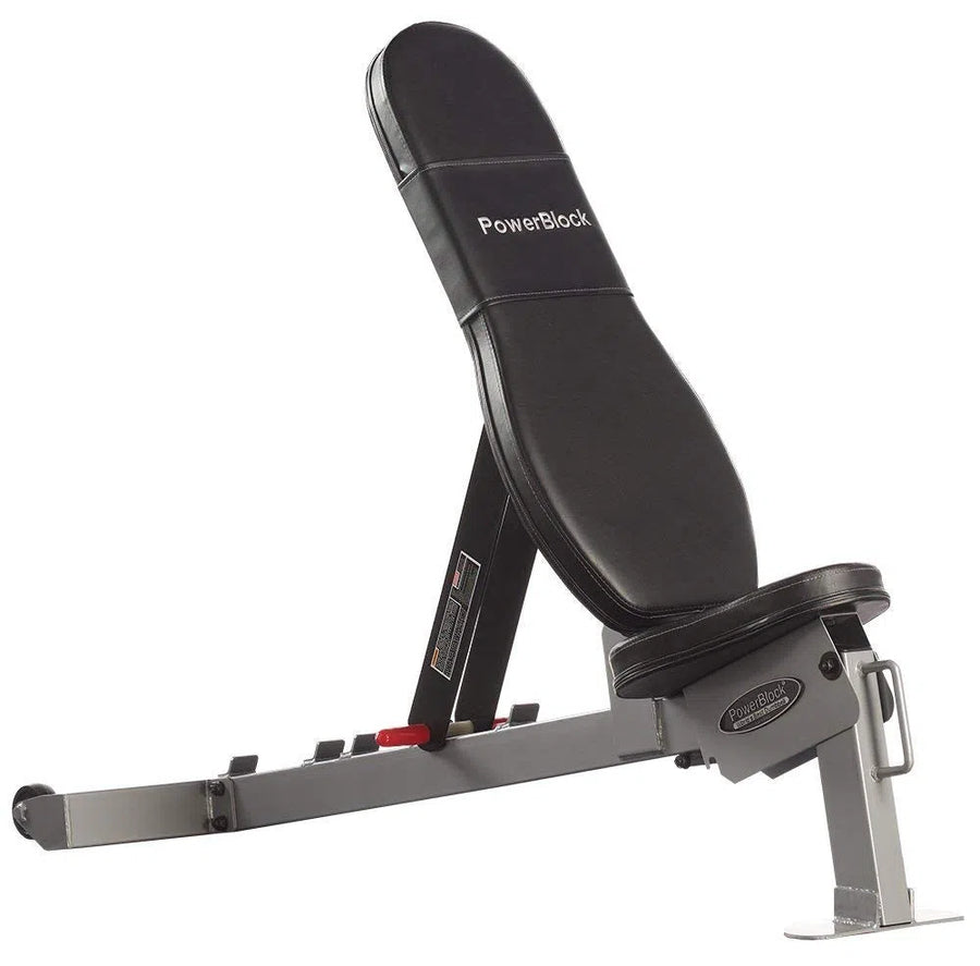 sportbench workout bench for powerblock dumbbells in incline position