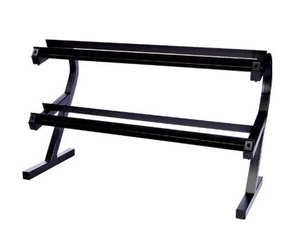 The VTX 5-50 lb Dumbbell Set w/ Rack combines a durable, open design suitable for studio setups or fitness facilities, providing a stable solution for organizing and accessing your equipment with ease.