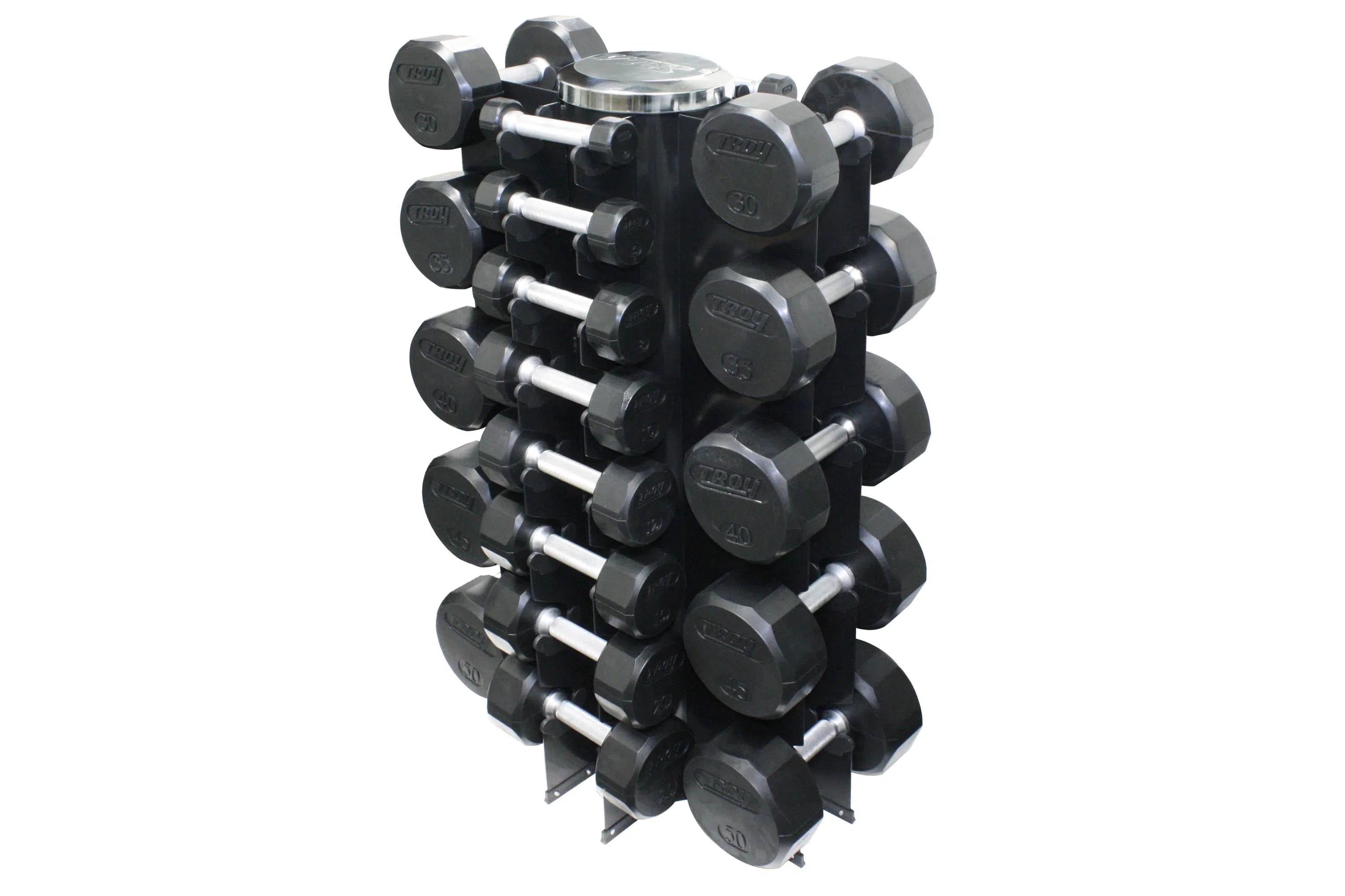 Dumbbell set discount with vertical rack