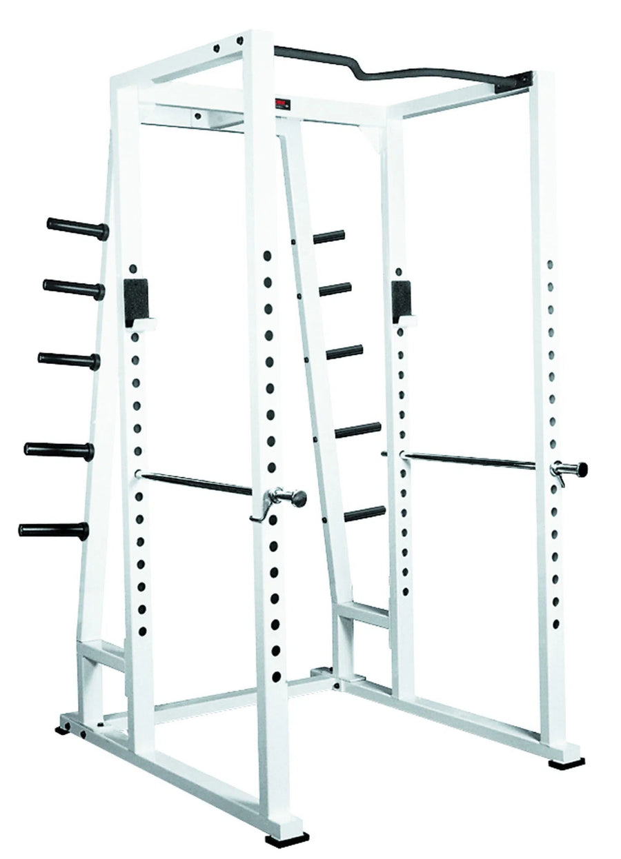 York Barbell York STS Power Rack with Weight Storage 54030-55030 Muscle and Strength Training Solution White and Silver options