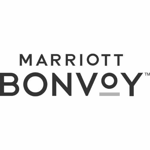 Marriott Bonvoy logo with the word Marriott in smaller font above the larger word Bonvoy. The O in Bonvoy is stylized with a small circle inside it, resembling a location pin.