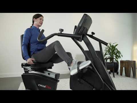CyclePlus Recumbent Bike with Arm Exercise CP-400 demo video