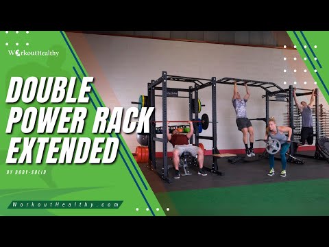 Body-Solid Pro Clubline Double Power Rack Extended (SPR1000DB-Back)