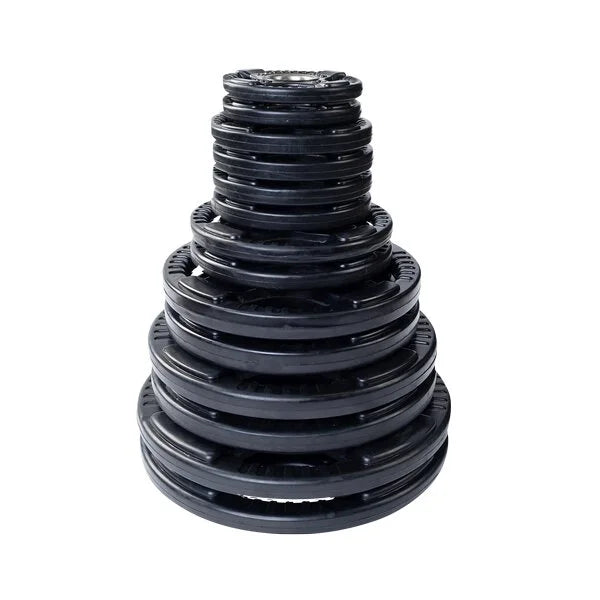 body-solid black rubber weight plate set