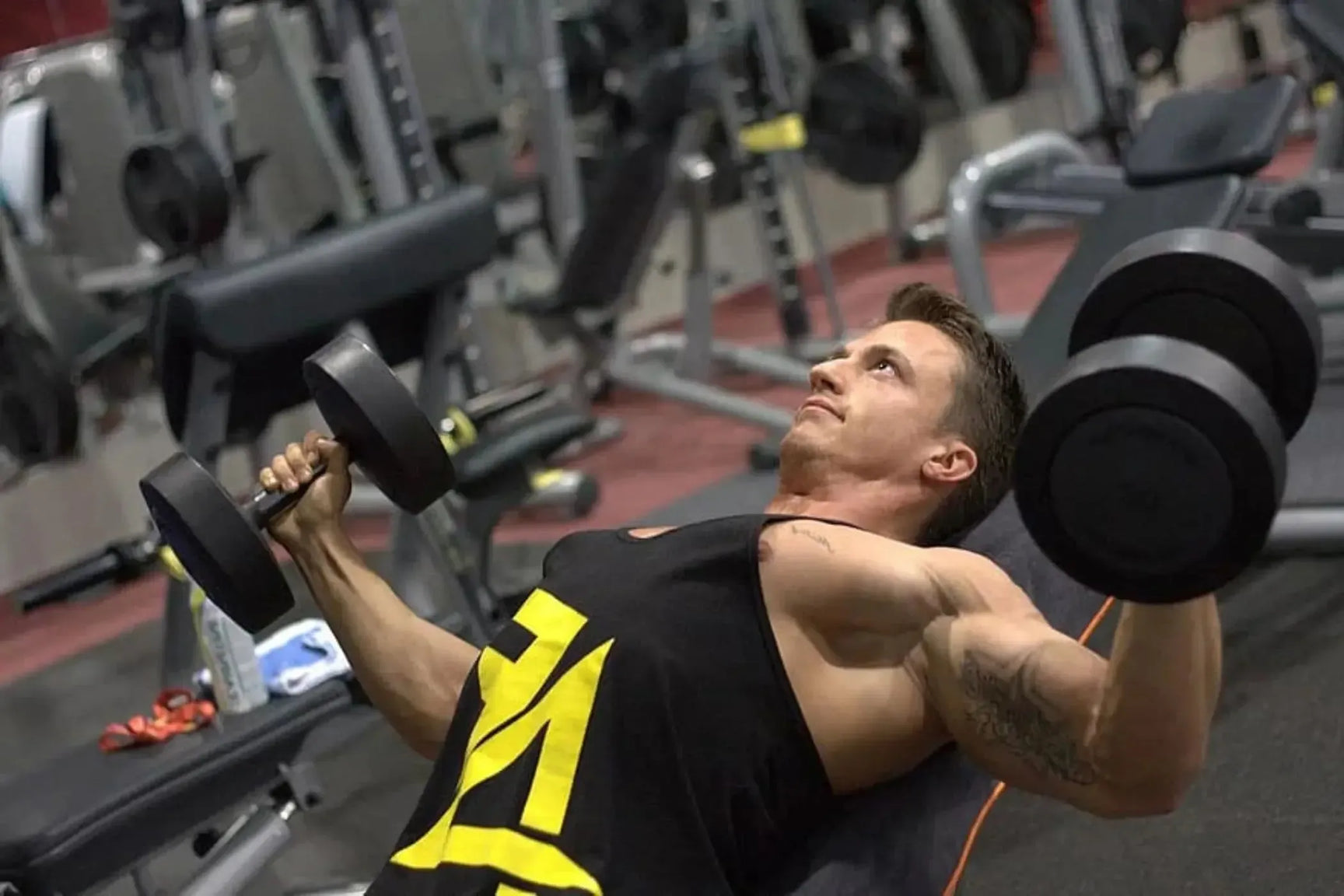 male dumbbell fly exercise