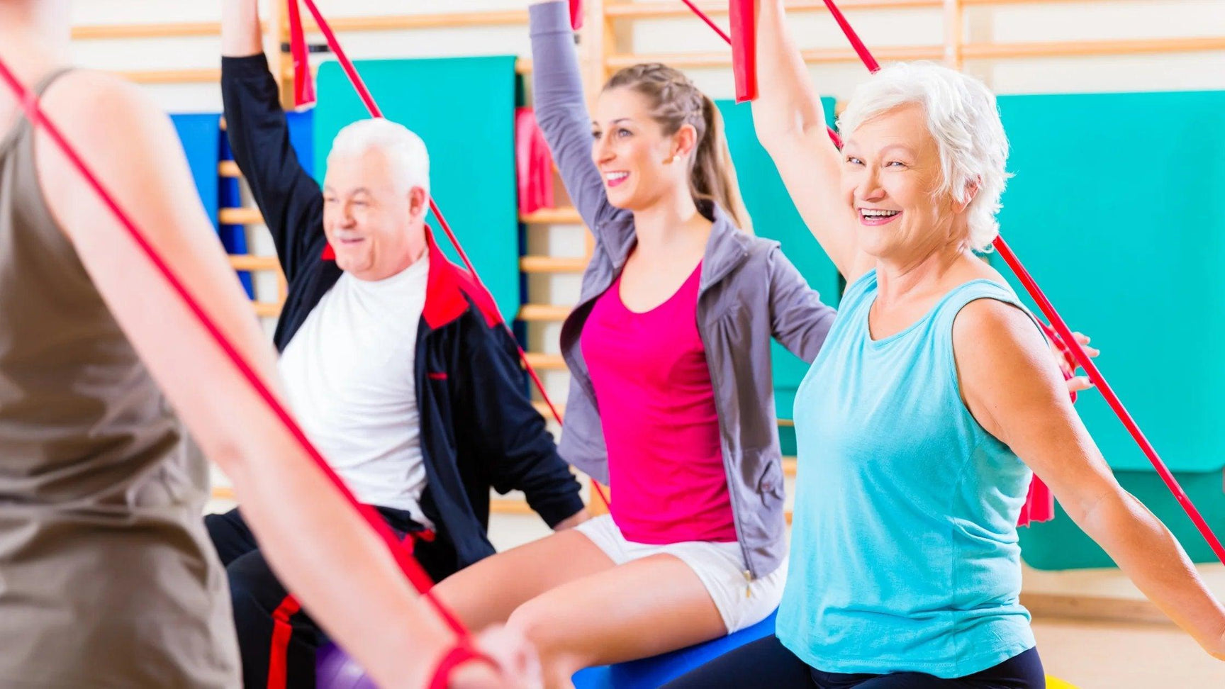a community of different ages doing exercises together
