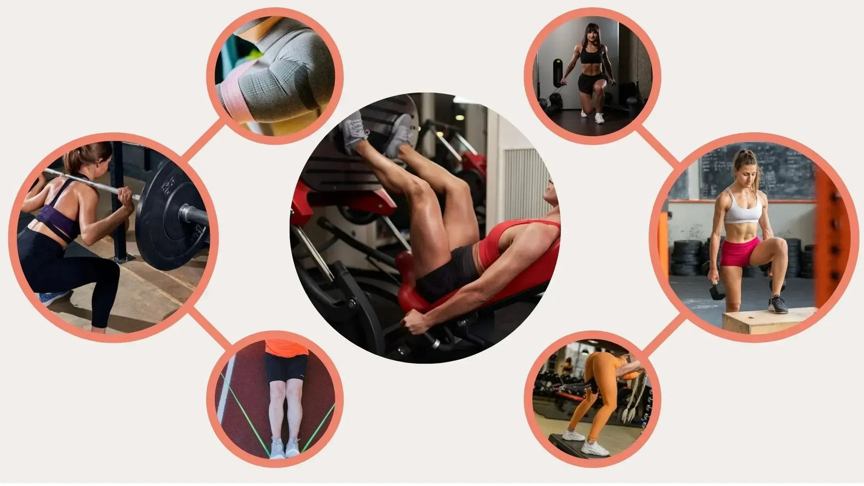 Split graphic illustrating leg press alternative exercises for lower body strength training