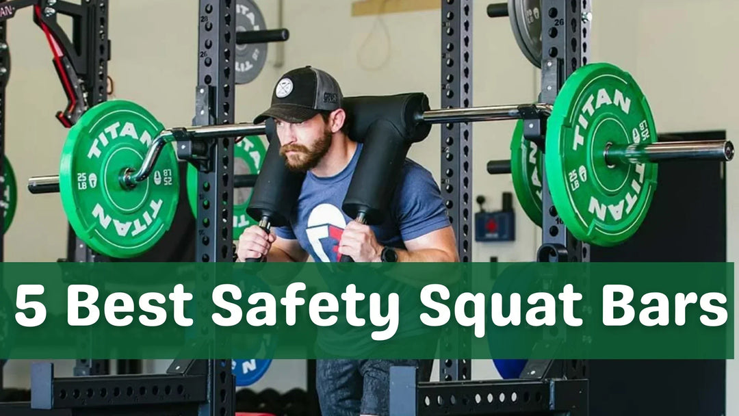 The Titan Fitness Safety Squat Bar, our best overall safety squat bar pick for pain-free heavy squats.