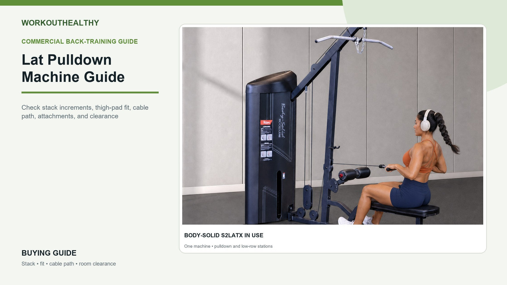 Lat Pulldown Machine Buying Guide: Body-Solid S2LAT hero image