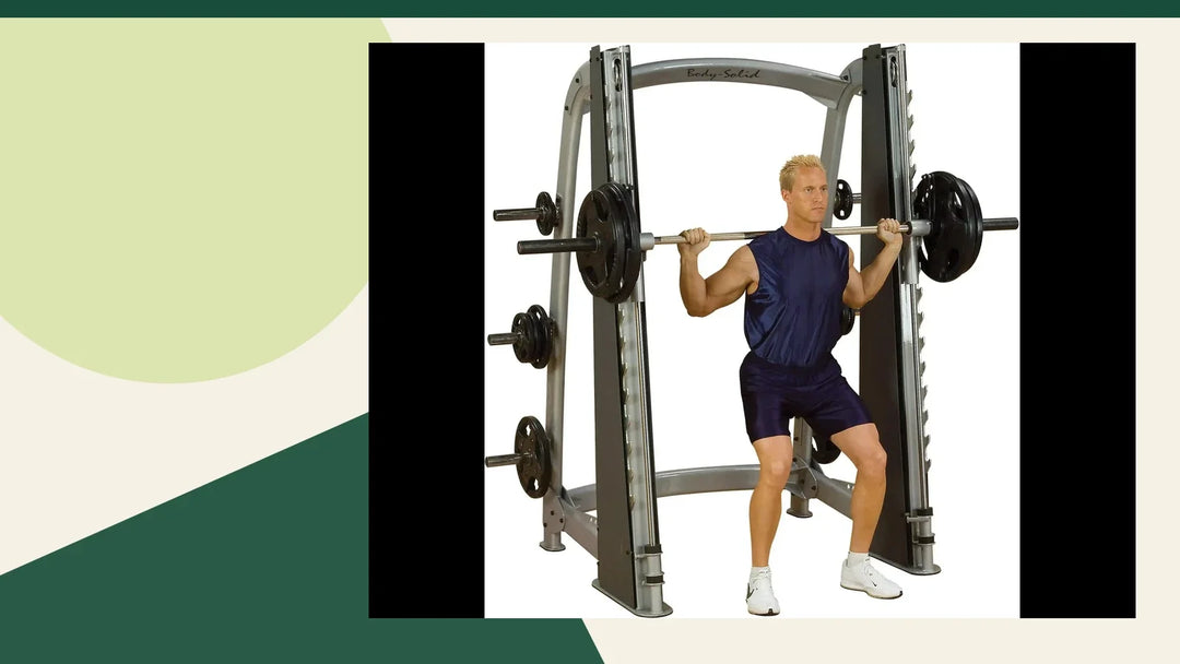 Counterbalanced Smith machine with a fixed bar carriage