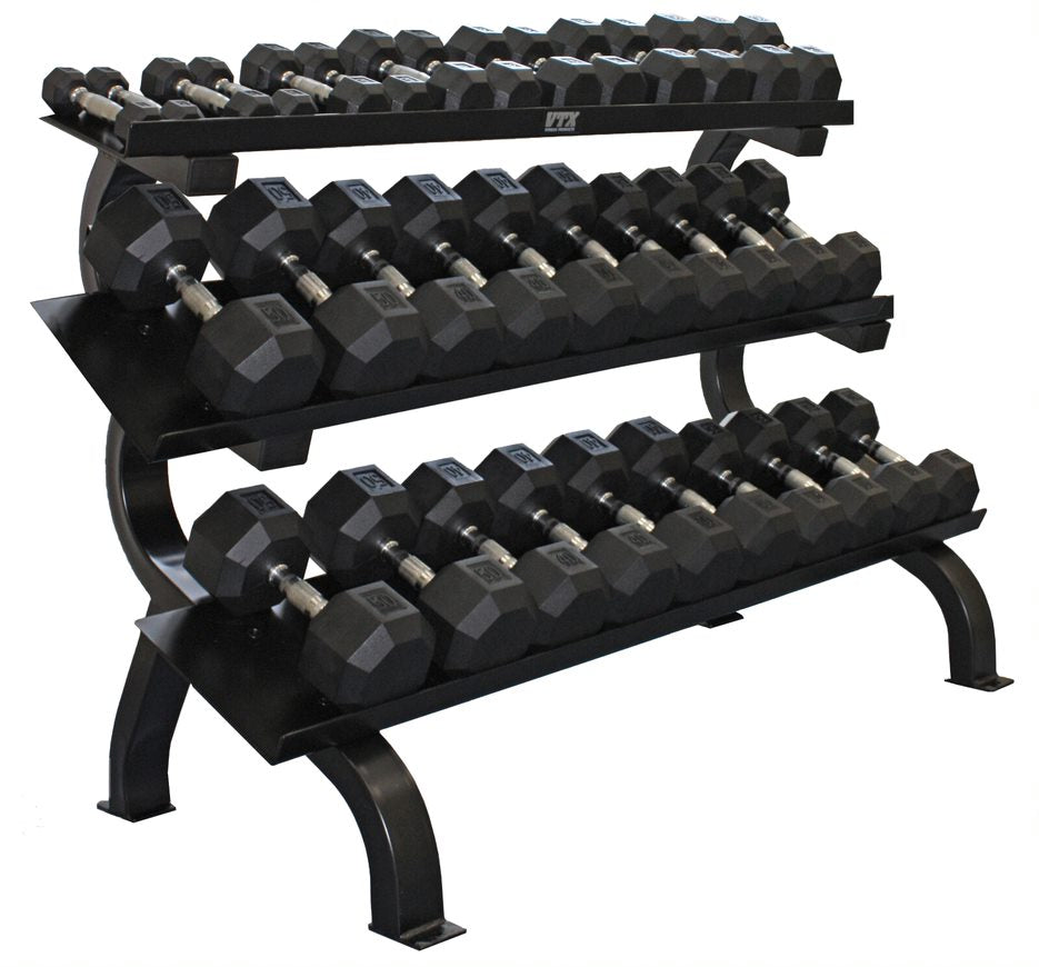 commercial dumbbell set with rack