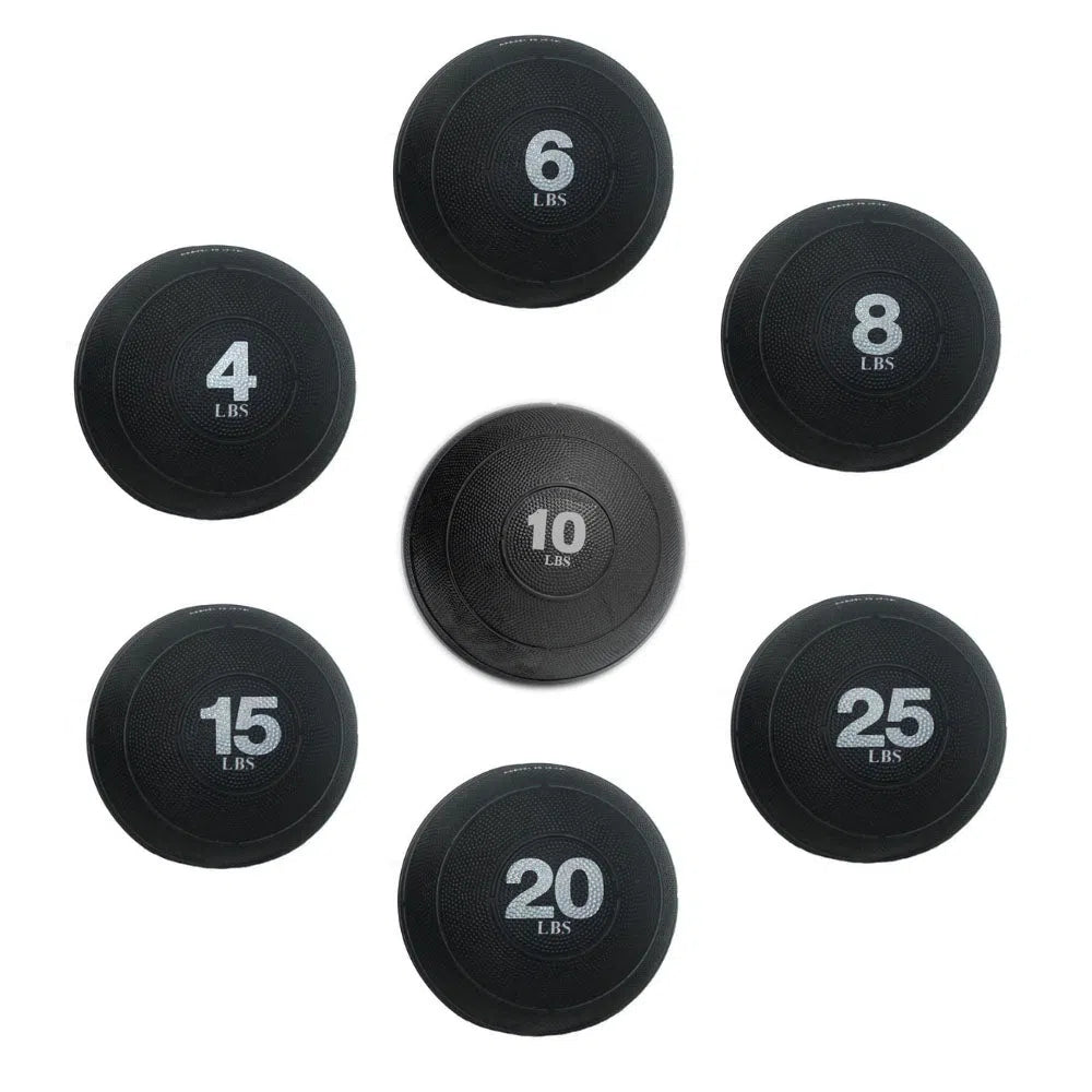 AeroMat Slam Ball Set 32700-07-Pack. Set includes 4, 6, 8, 10, 15, 20, 25-pound slam balls. High-Intensity Muscle Training Healthy and Safe Workout