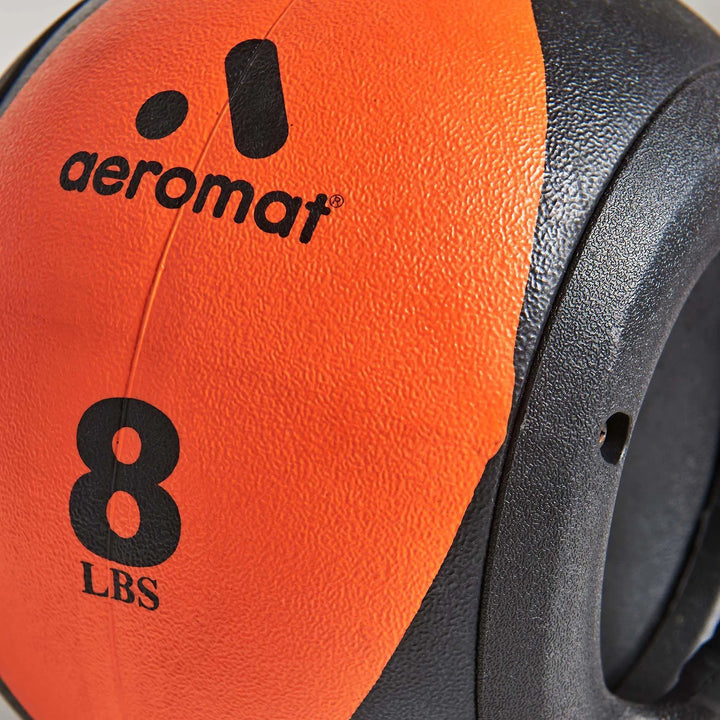 A closer look at an 8 lbs Aeromat Medicine Ball