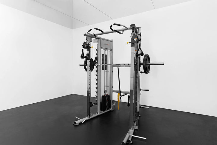 BodyKore Universal Home Gym System MX1162 silver frame variant on display
