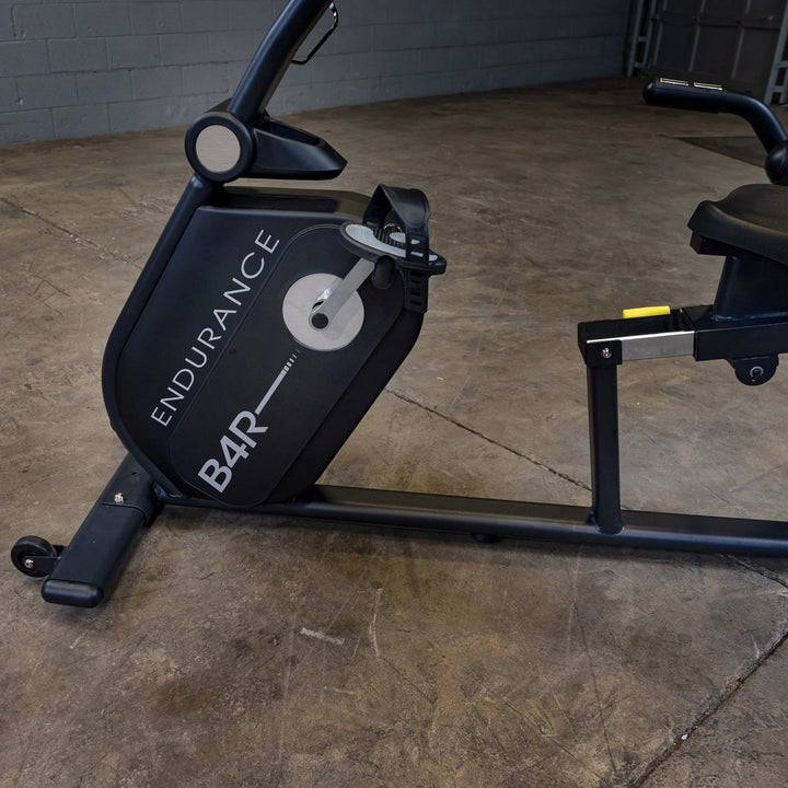 Body Solid Endurance Commercial Recumbent Bike closer look at pedals