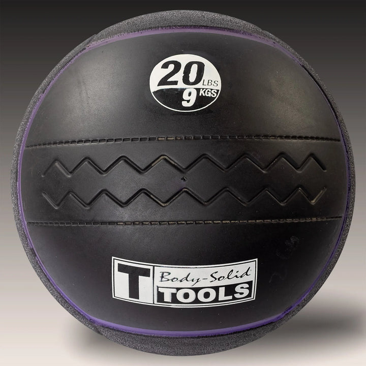 A 20 lb. Body-Solid Heavy Rubber Ball BSTHRB