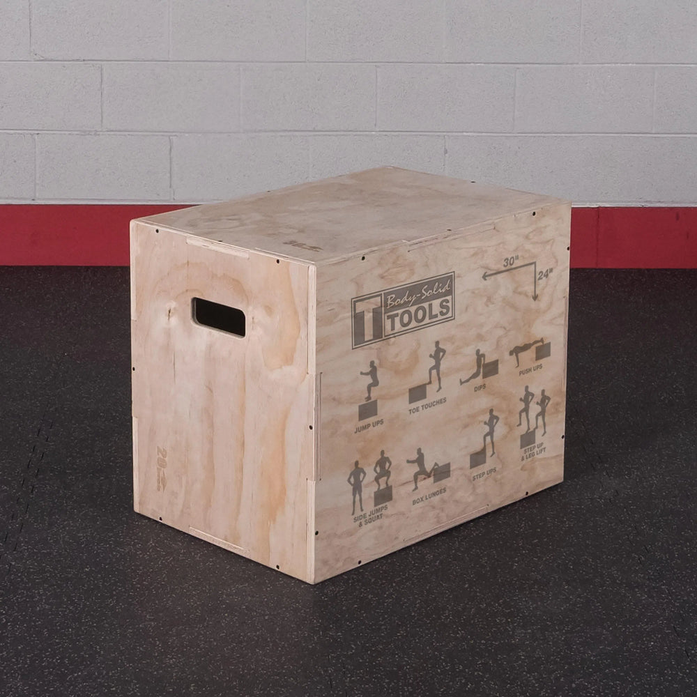 Body-Solid Wood Plyo Box BSTWPBOX on display