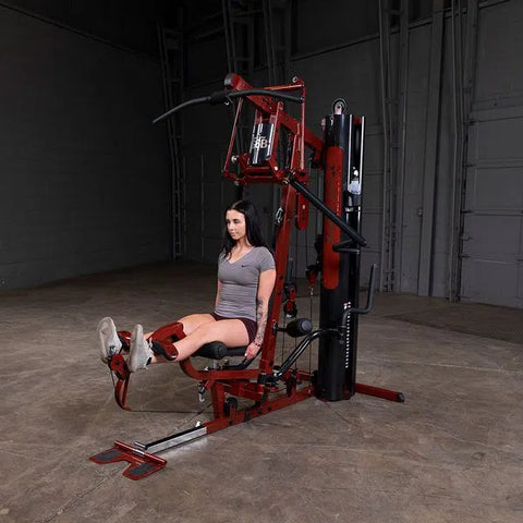 girl leg extension workout on Body-Solid All In One Home Gym G6BR