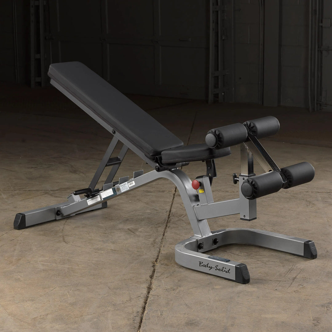 Body-Solid Incline Decline Flat Weight Bench GFID71 incline position