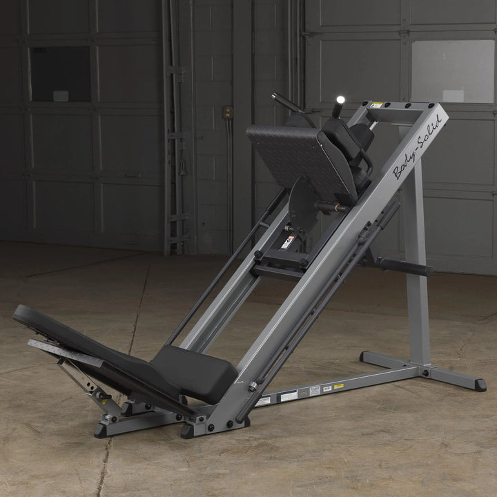 Body-Solid Leg Press Hack Squat Machine GLPH1100 leg training configuration on display