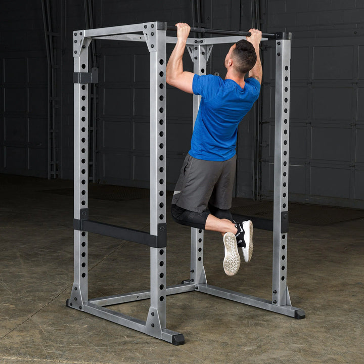 man pullup workout on Body-Solid Power Rack Set GPR378P4
