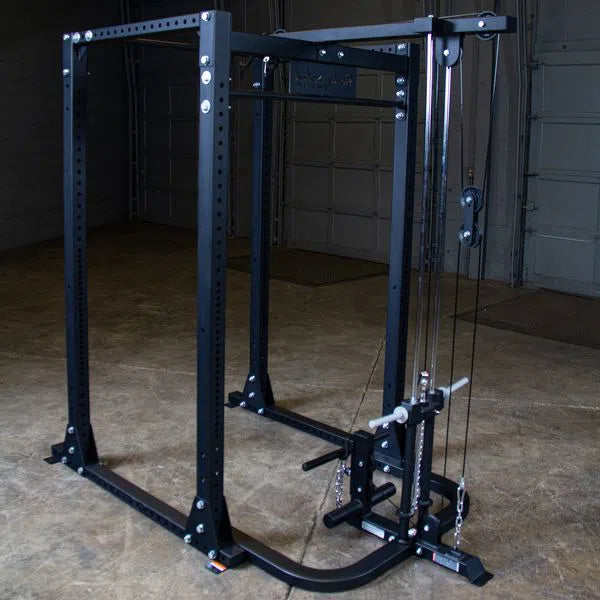 Body solid power rack discount with lat pulldown