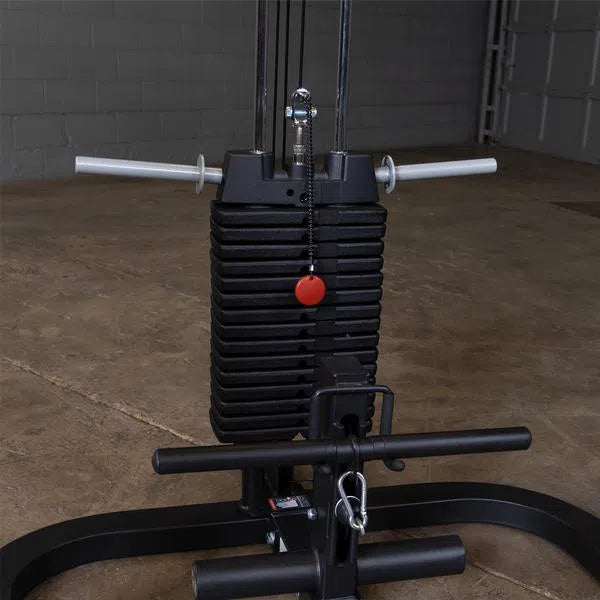 Body-Solid Power Rack with Pulley System GPR400 closer look at the lat pulldown weights