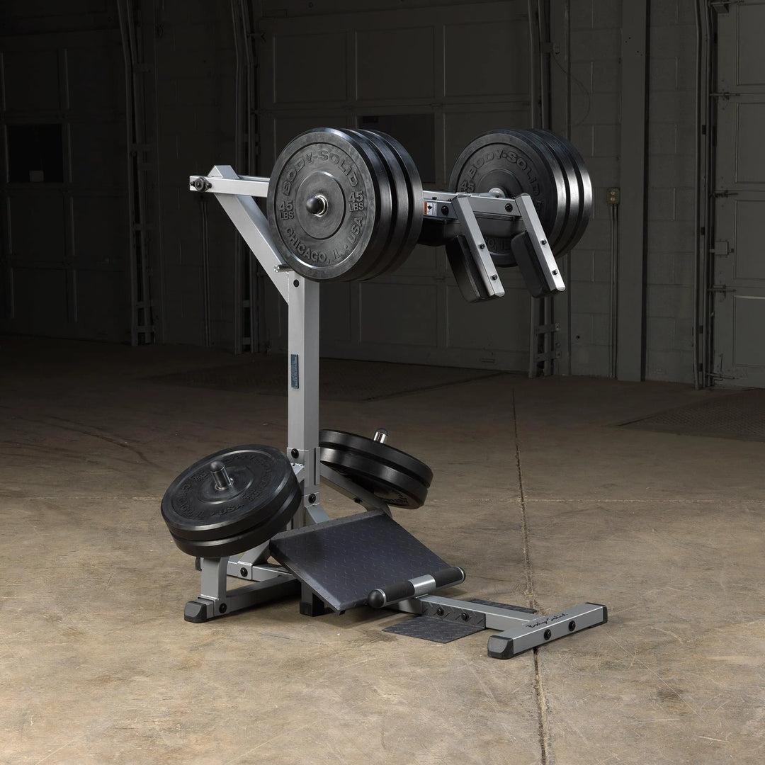 Body-Solid Assisted Squat Machine GSCL360 on display with weight plates