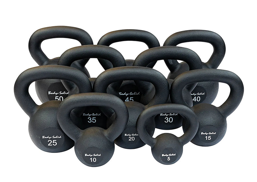 Body-Solid Iron Powder Coat Kettlebell Set KBR Muscle and Strength Training Equipment Solution Healthy and Safe Workout