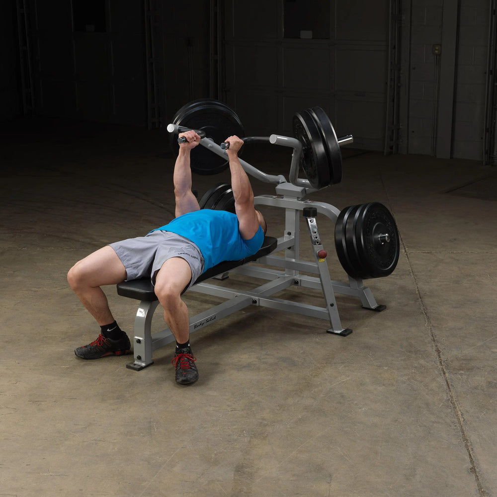 man bench press workout on Body-Solid Bench Press Machine LVBP