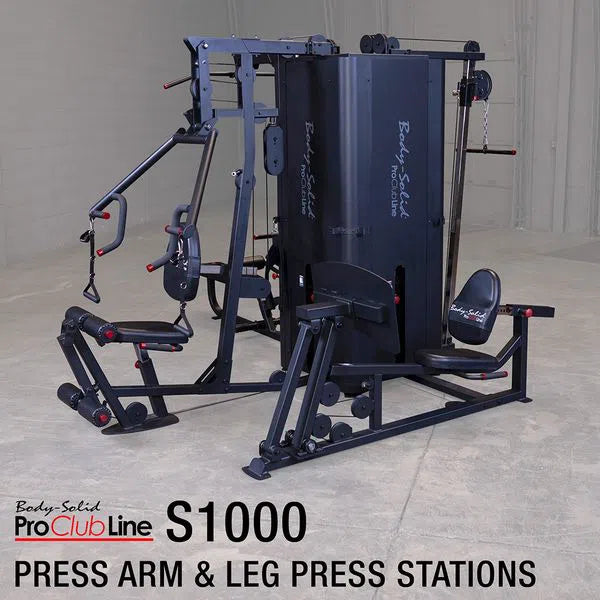 Body-Solid Commercial Universal Weight Machine S1000 press arm and leg press stations