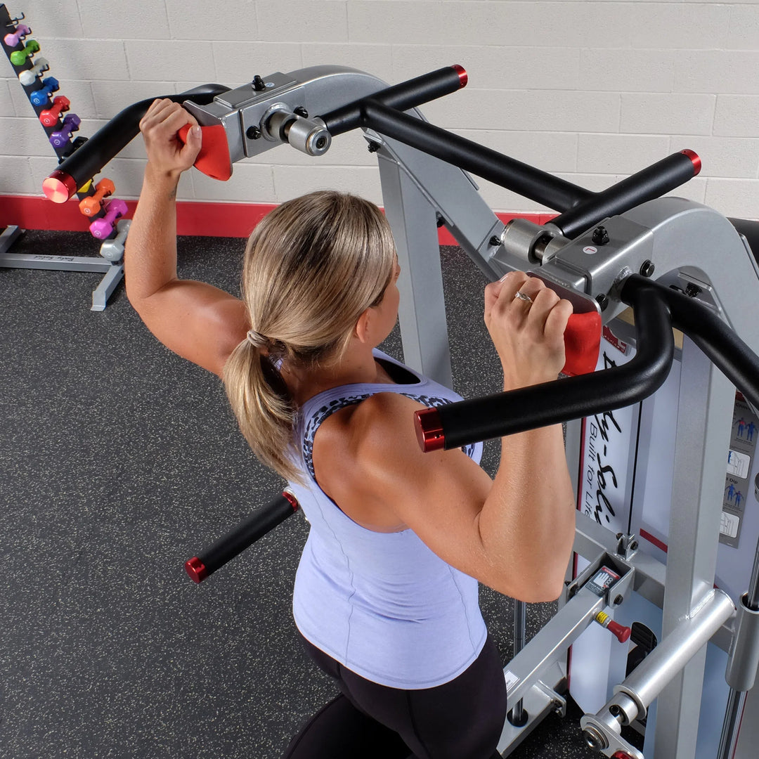 woman pull-up workout on the Body-Solid Assisted Pull Up Machine S2ACD
